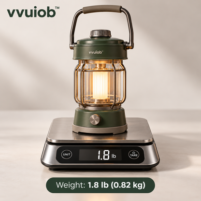 vvuiob™ EmberGlow Wind-Resistant Camping Lantern – Portable Warm-Glow LED Outdoor Table Light for Camping & Patio
