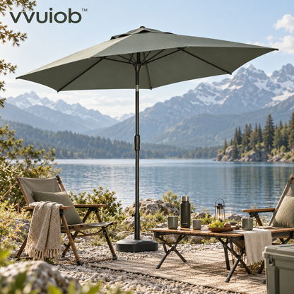 vvuiob™ Solara Compact Outdoor Shade Umbrella – Portable Folding Beach & Patio Sun Umbrella for Picnics and Day Trips