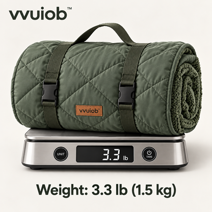 vvuiob™ TerraSoft Outdoor Picnic Blanket – Packable Quilted Camping Throw for Parks, Travel & Cozy Evenings