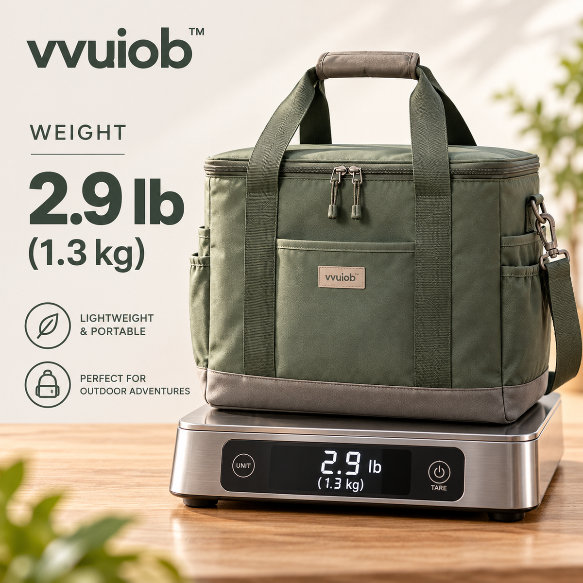 vvuiob™ TrailNest Portable Insulated Cooler Bag – Soft-Sided Picnic Lunch Cooler Tote for Road Trips & Camping