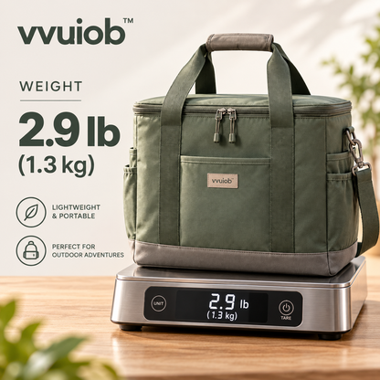 vvuiob™ TrailNest Portable Insulated Cooler Bag – Soft-Sided Picnic Lunch Cooler Tote for Road Trips & Camping