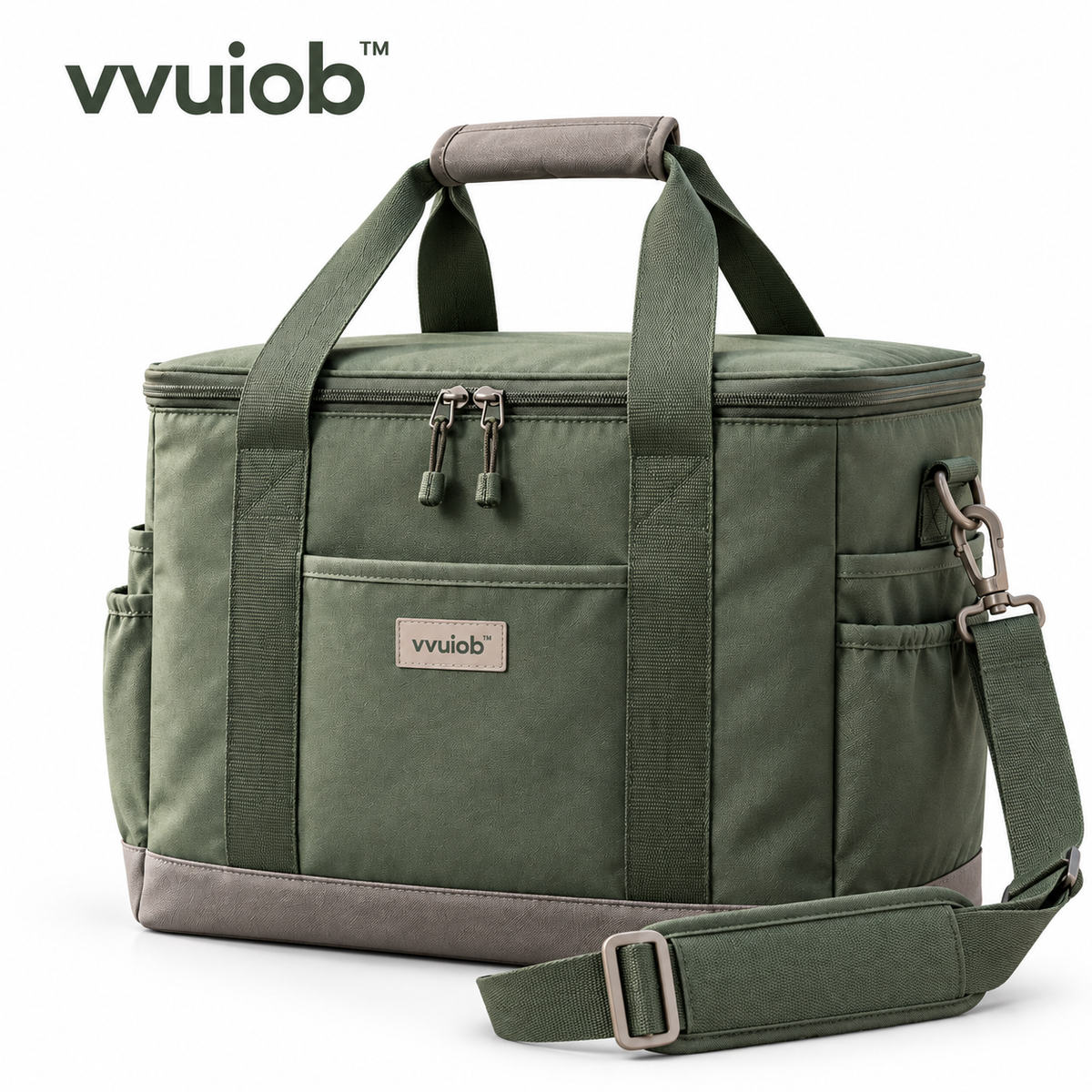 vvuiob™ TrailNest Portable Insulated Cooler Bag – Soft-Sided Picnic Lunch Cooler Tote for Road Trips & Camping