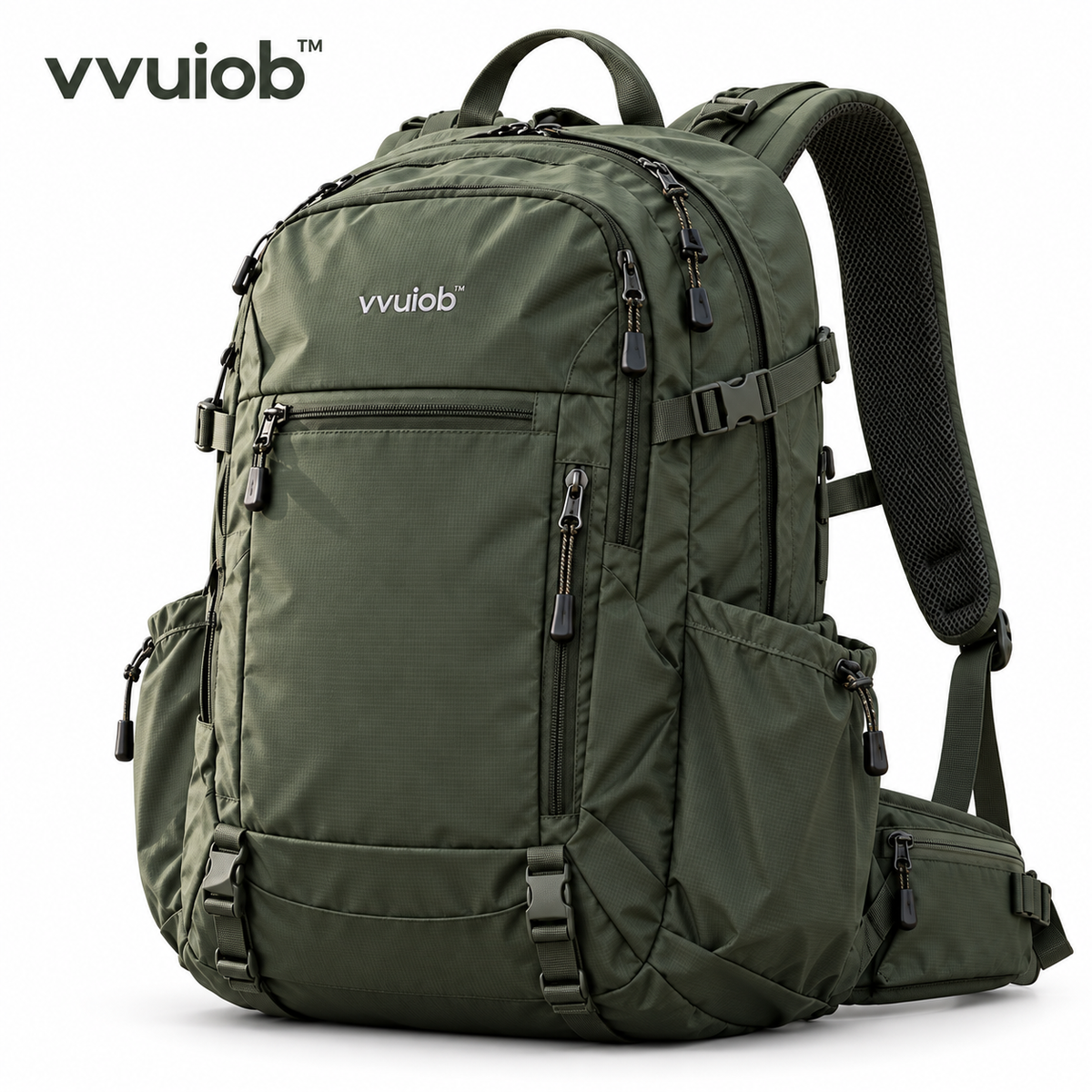 vvuiob™ RidgePack Outdoor Adventure Backpack – Multi-Pocket Hiking Daypack with Padded Straps & Bottle Pocket