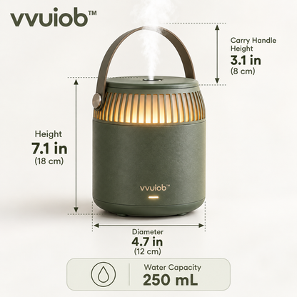 vvuiob™ ForestMist Portable Aroma Diffuser – Compact Outdoor-Style USB Aroma Mist Diffuser with Warm Ambient Light