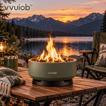 vvuiob™ NomadFire Compact Portable Fire Bowl – Small Outdoor Fire Pit Bowl for Campsite & Backyard Gatherings