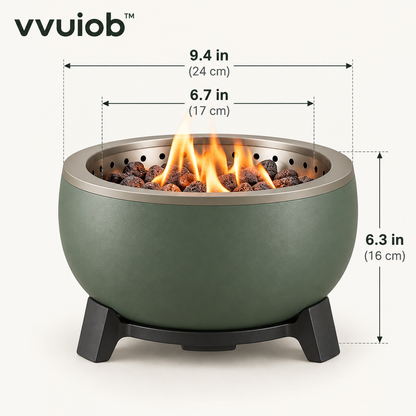 vvuiob™ NomadFire Compact Portable Fire Bowl – Small Outdoor Fire Pit Bowl for Campsite & Backyard Gatherings